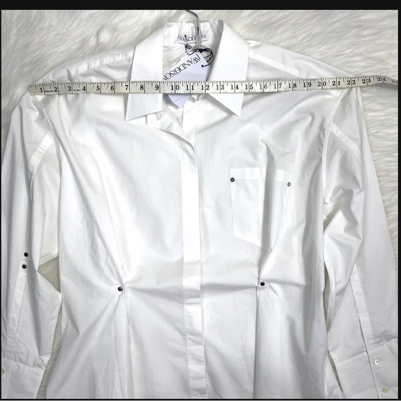 JW Anderson Oversized Pleated Boyfriend Button Down Shirt sz 10 NWT - Picture 8 of 10